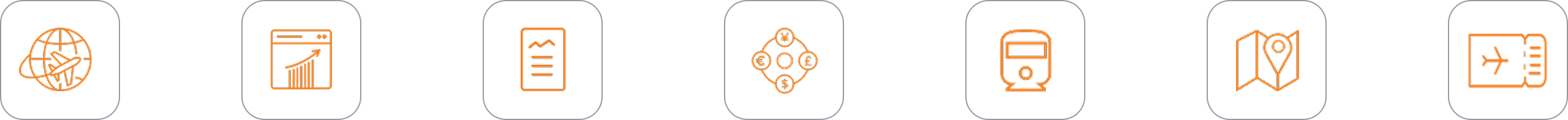 Icons used in dashboard
