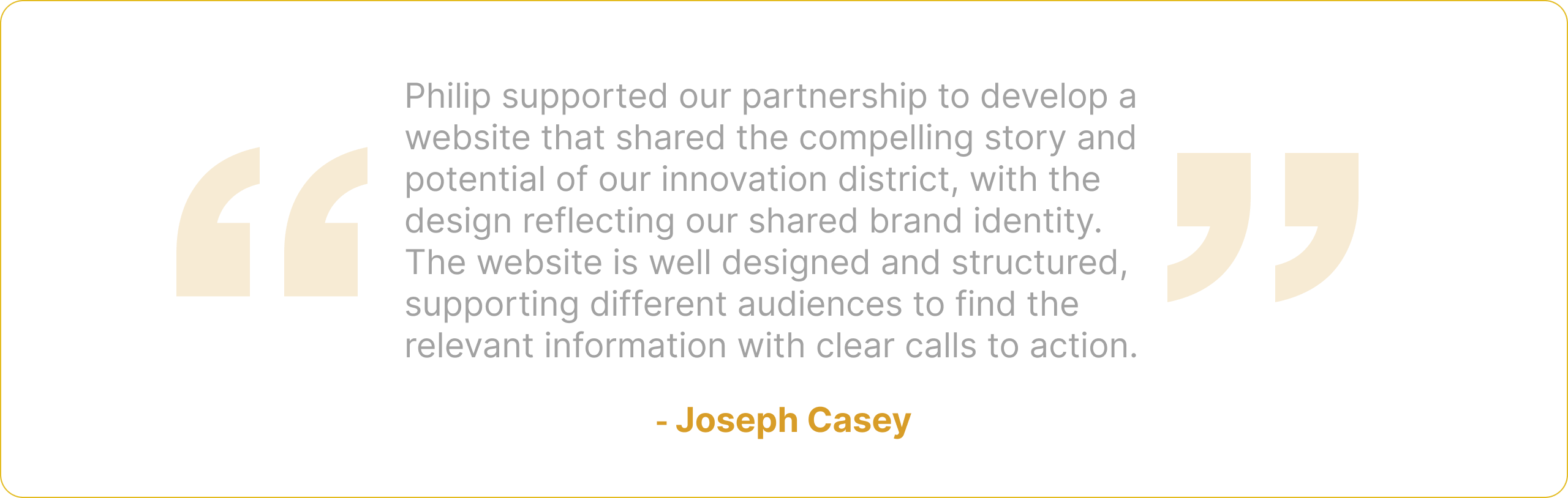 Quote from Joseph Casey