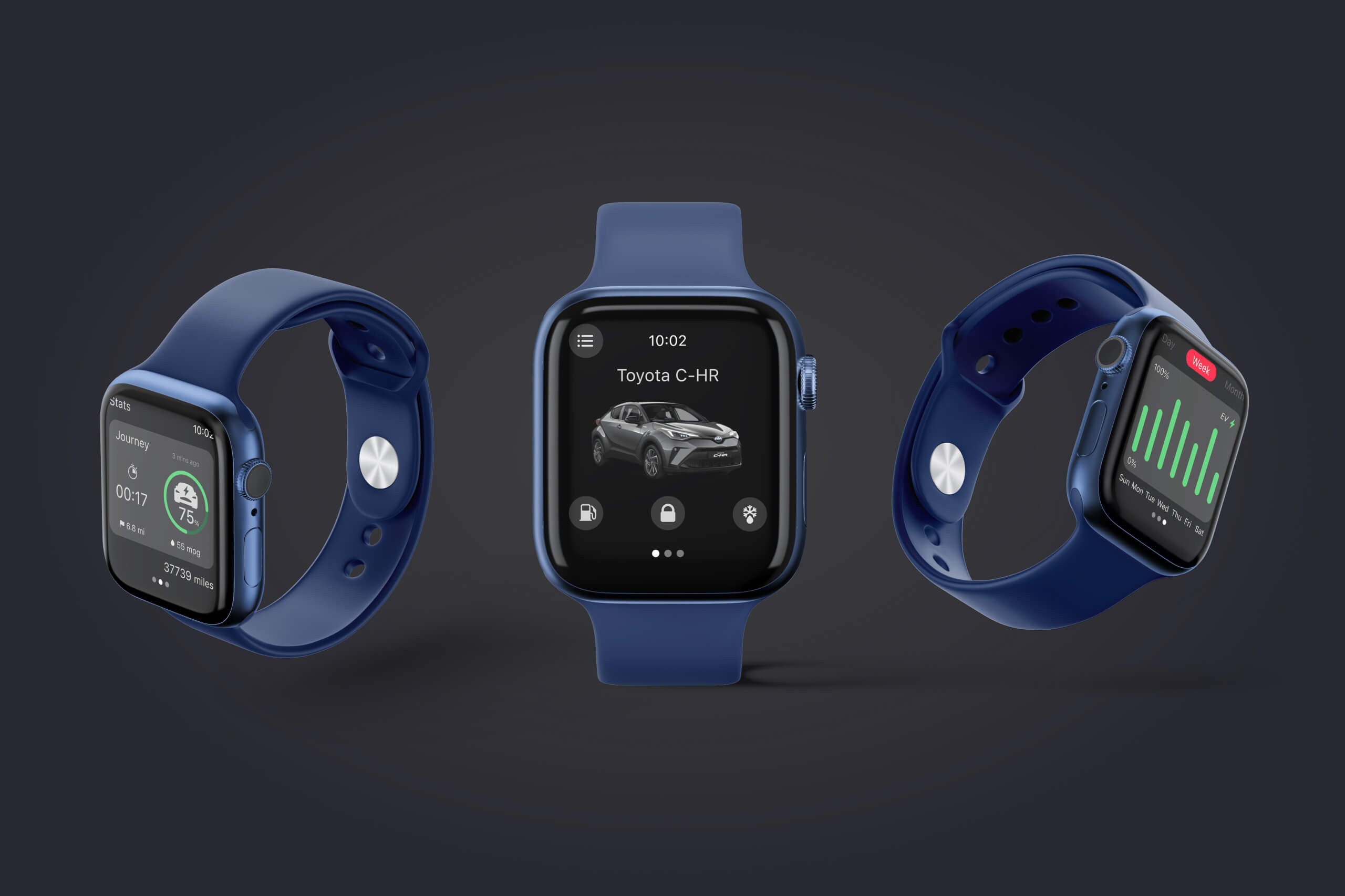 Toyota smartwatch app on device